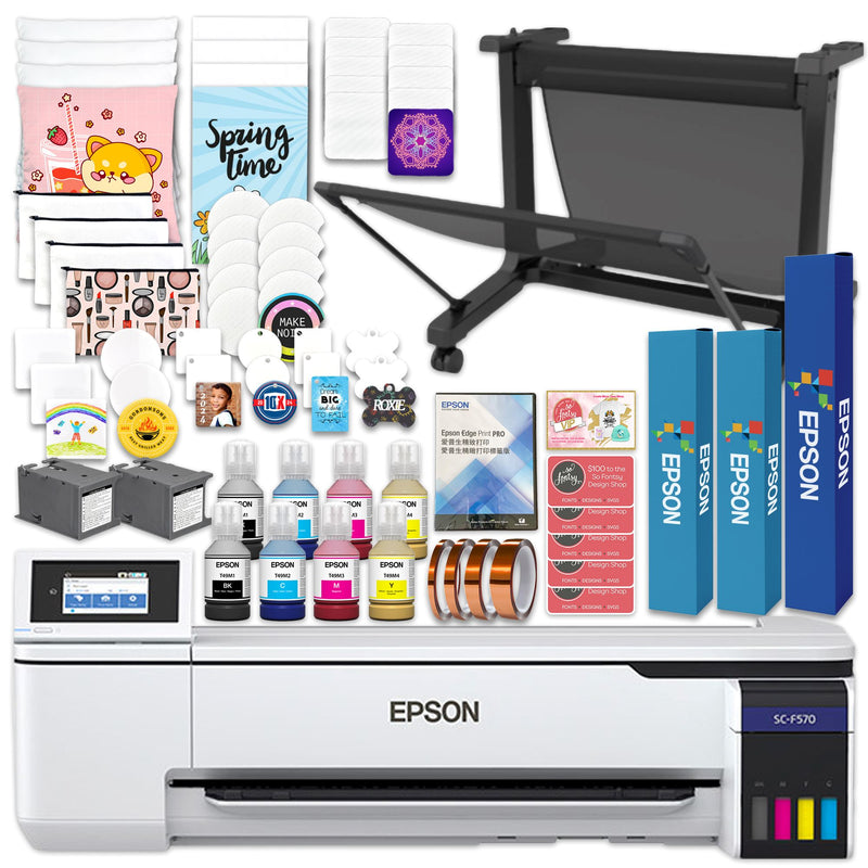 Epson SureColor PRO F570 Desktop 24" Dye Sublimation Printer & Stand Bundle Sublimation Bundle Epson Epson F570 Bundle