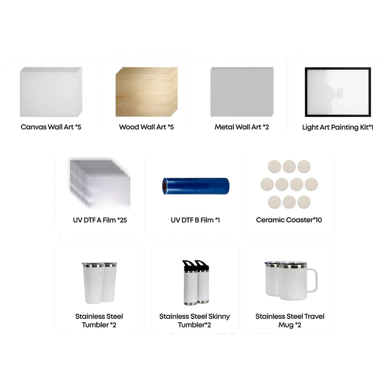 eufyMake Deluxe Material Kit for E1 UV Printer DTF Bundles Eufymake