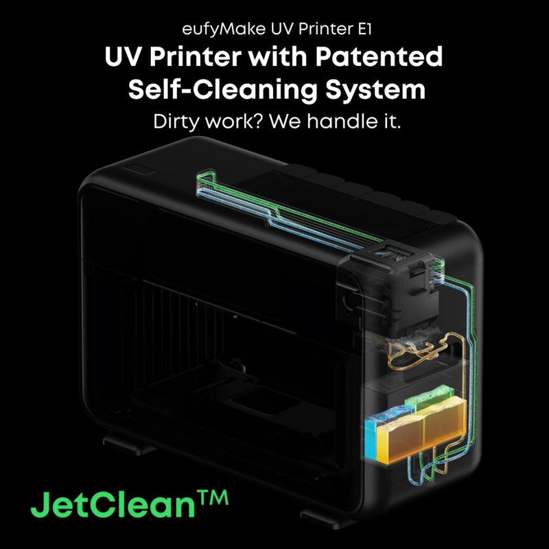 eufyMake E1 UV DTF & Direct To Object Printer with Rotary & Laminator - Swing Design