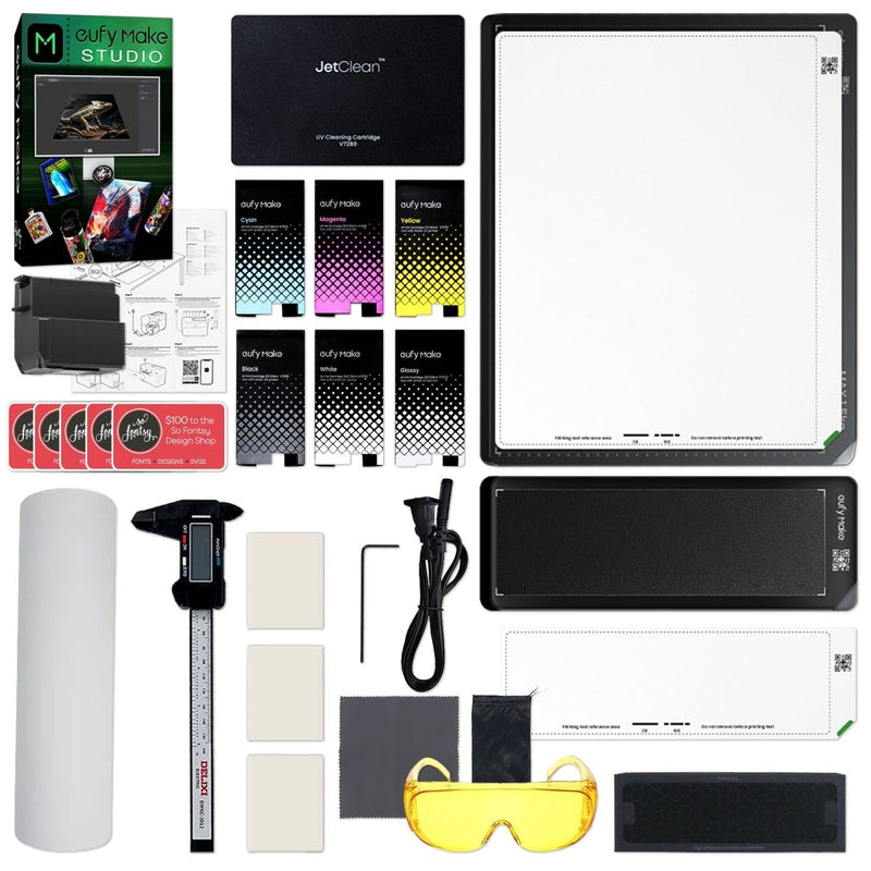 eufyMake E1 UV DTF & Direct To Object Printer w/ Ink & Roll-To-Film Attachment - Swing Design