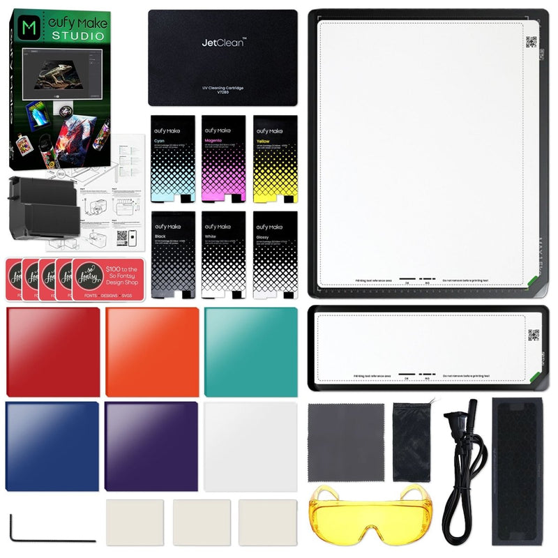 eufyMake E1 UV Printer with Flux Beemo 30W CO2 Laser - Cut & Print Bundle - Swing Design