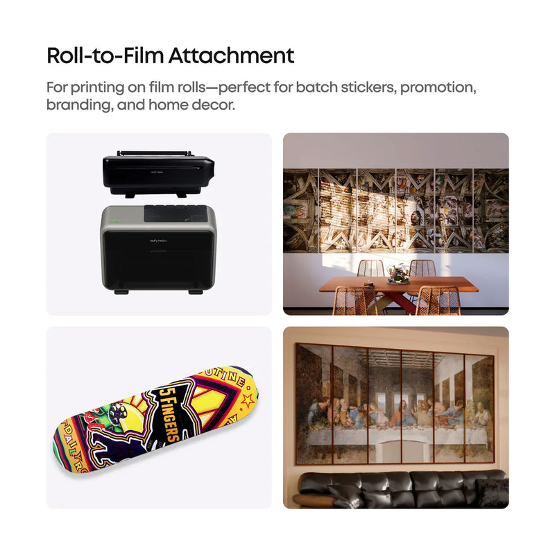 eufyMake Roll-to-Film Attachment for UV Printer E1 DTF Bundles Eufymake