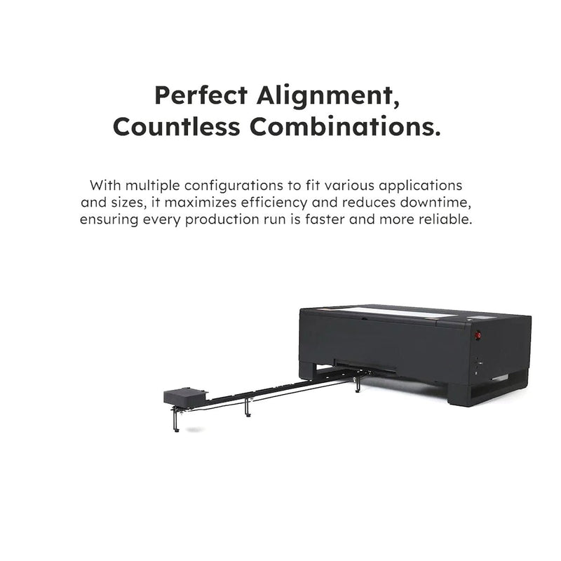 FLUX Beambox II Passthrough & Open Bottom Frame with Auto Feeder Extension Pack - Swing Design5