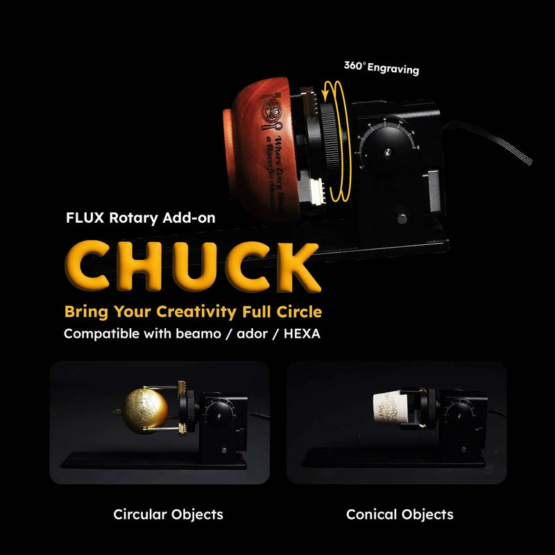 FLUX Beamo 4-in-1 Rotary Attachment Laser Engraver Accessories Flux