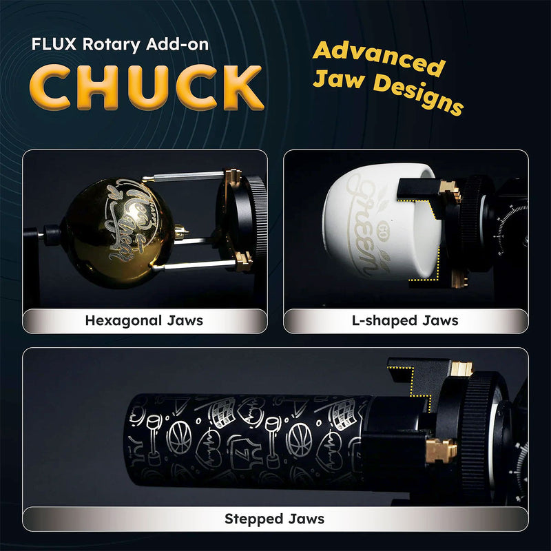 FLUX Beamo 4-in-1 Rotary Attachment Laser Engraver Accessories Flux