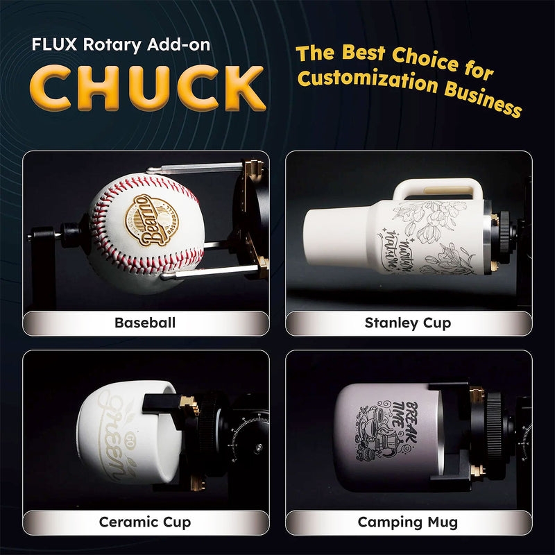 FLUX Beamo 4-in-1 Rotary Attachment Laser Engraver Accessories Flux