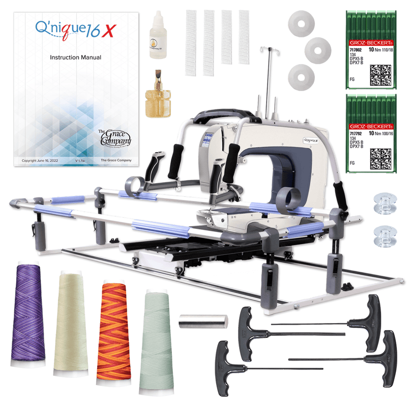 Grace 16X Longarm Bundle with Free Cutie Breeze Quilting Frame Swing Design 1