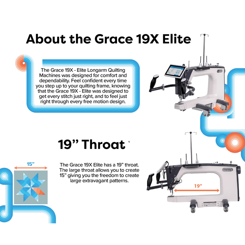 Grace 19X Elite Longarm Quilting Machine Swing Design 22