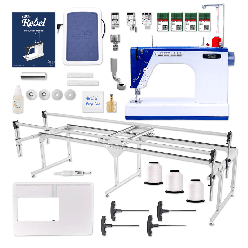 Grace Little Rebel Bundle with Q-Zone Queen Quilting Frame Swing Design 1