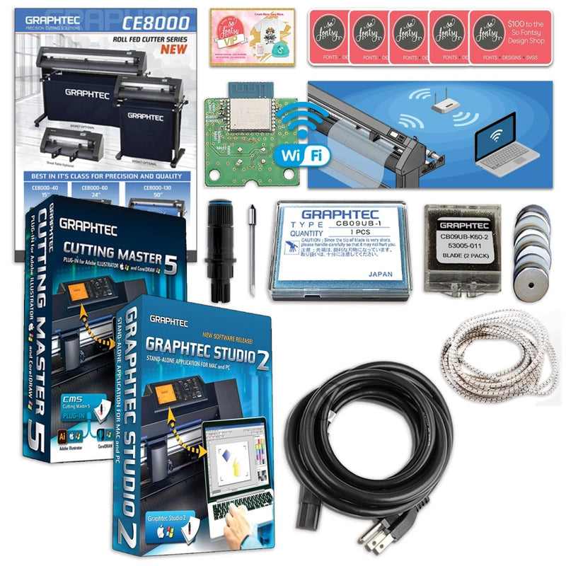 Graphtec CE8000-130 AKZ 50in Vinyl Cutter For Automotive Market & Window Tint - Swing Design