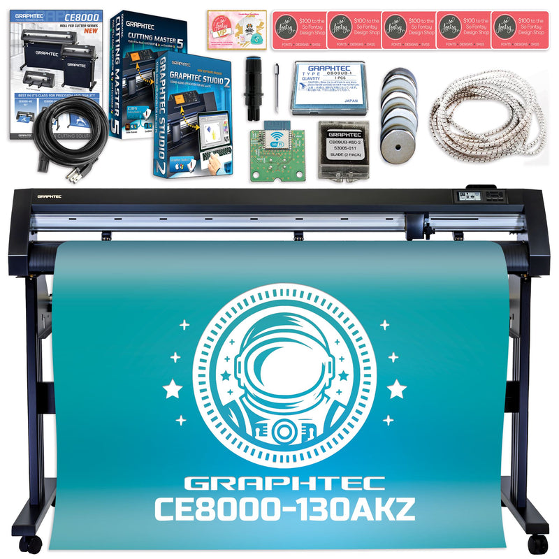 Graphtec CE8000-130AKZ - 50" Vinyl Cutter For Automotive Aftermarket Graphtec Bundle Graphtec CE8000-130AKZ 50" Wide "E-Class" Cutter