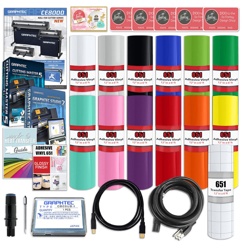 Graphtec CE8000-60 24in Vinyl Cutter with Oracal Bundle & Software Graphtec Bundle Graphtec