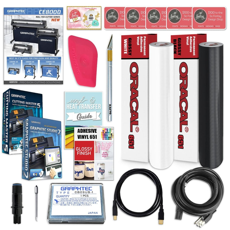 Graphtec CE8000-60 24in Vinyl Cutter with Professional Bundle & SoftwareEthernet Only - Swing Design
