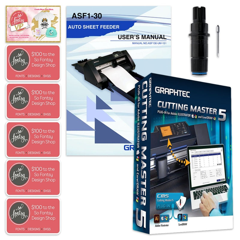 Graphtec CE8000-ASF with Automatic Sheet Feeder 15" w/ BONUS Software - Swing Design