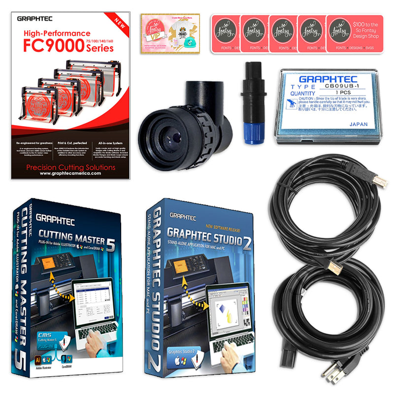 Graphtec FC9000-140 54 Inch Vinyl Cutter w/ Software & 3 Year Warranty Graphtec Bundle Graphtec