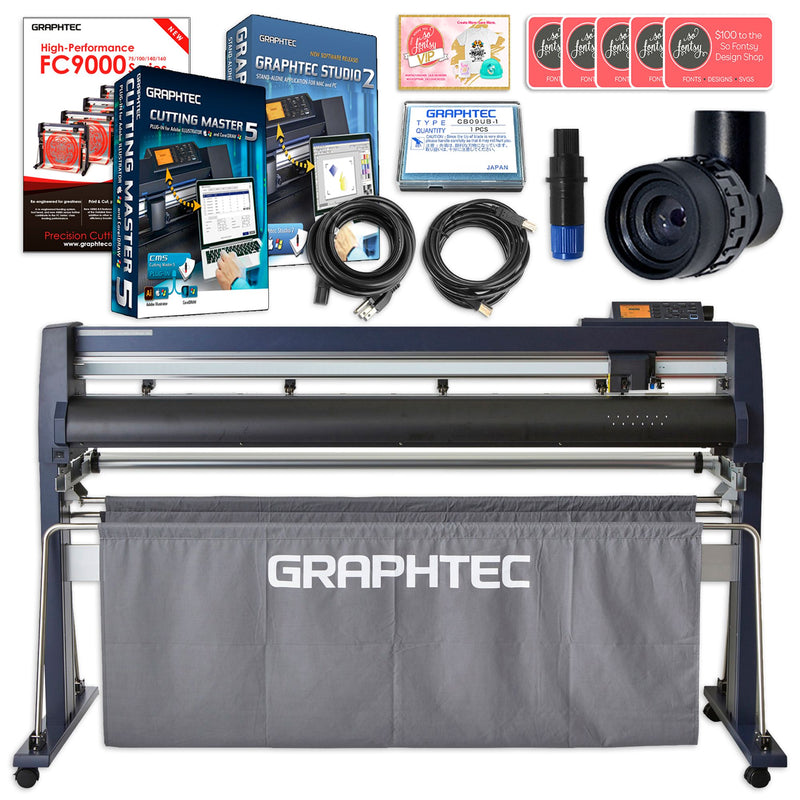 Graphtec FC9000-140 54 Inch Vinyl Cutter w/ Software & 3 Year Warranty Graphtec Bundle Graphtec
