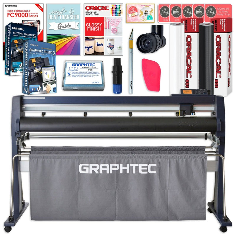 Graphtec FC9000-140 54" Vinyl Cutter w/ Software, Bundle & 3 Year Warranty - Swing Design