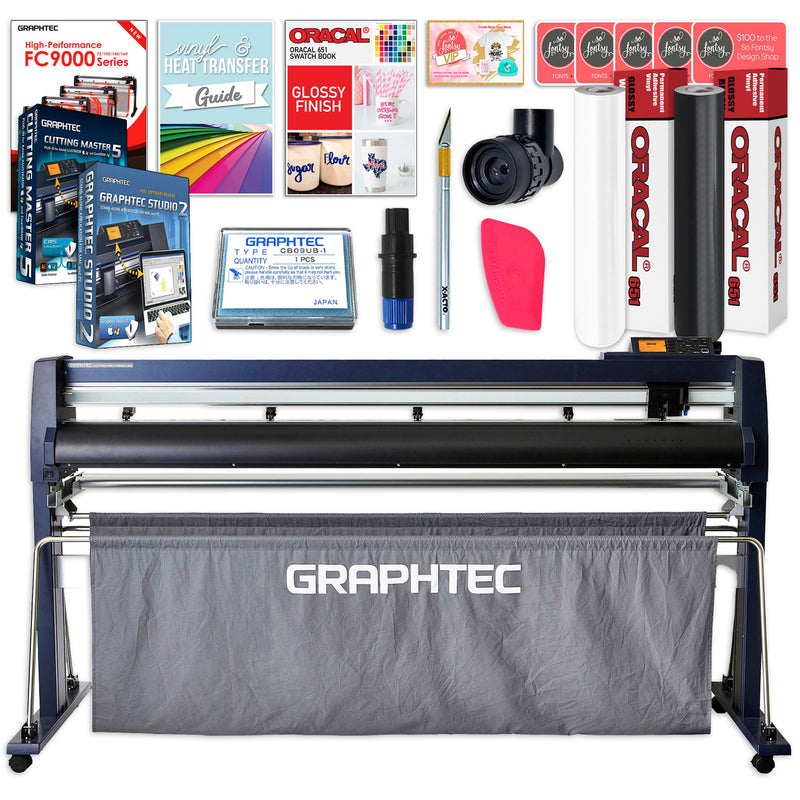 Graphtec FC9000-160 64" Vinyl Cutter w/ Bundle, Software & 3 Year Warranty Graphtec Bundle Graphtec