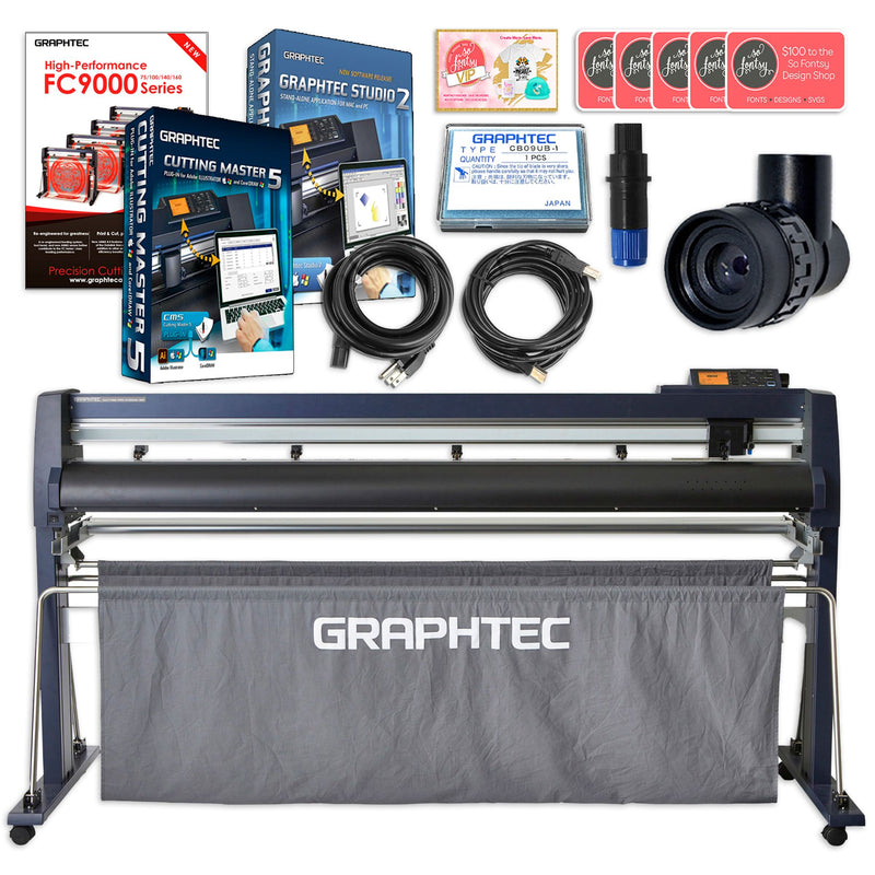 Graphtec FC9000-160 64" Vinyl Cutter w/ Software & 3 Year Warranty Graphtec Bundle Graphtec