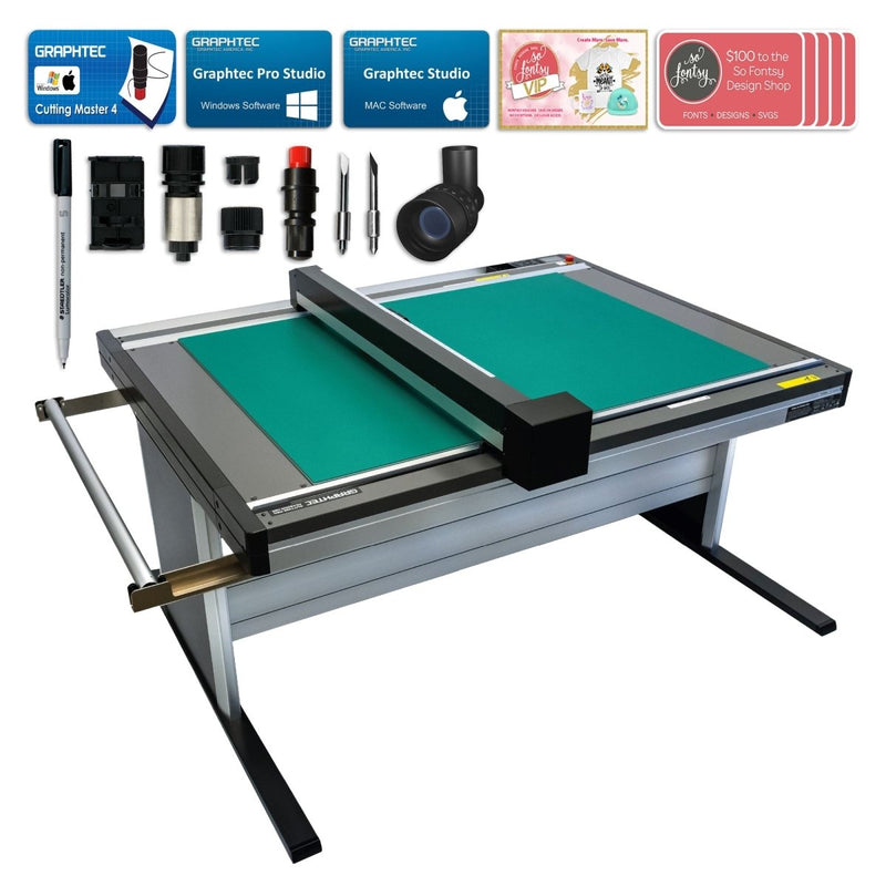 Graphtec FCX2000-120 Flatbed Cutter - 48" x 36” with Bonus Software - Swing Design