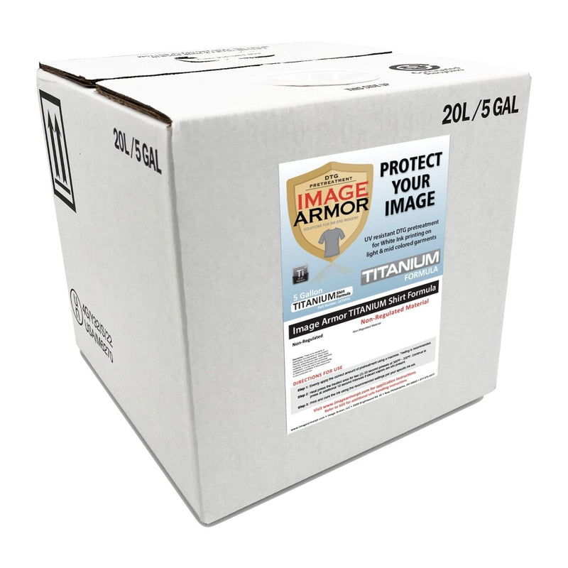 Image Armor Titanium Liquid Pretreat for DTG - 5 Gallons - Swing Design1