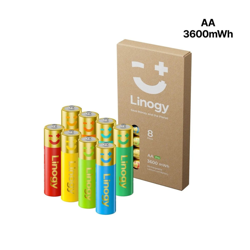 Linogy AA & AAA Smart Battery Recharging System Bundle - Swing Design