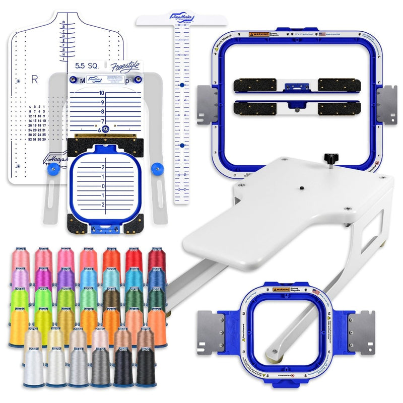 Mighty Hoop 5.5in & 11x13in Kit with Thread for BAi Embroidery Machines - Swing Design