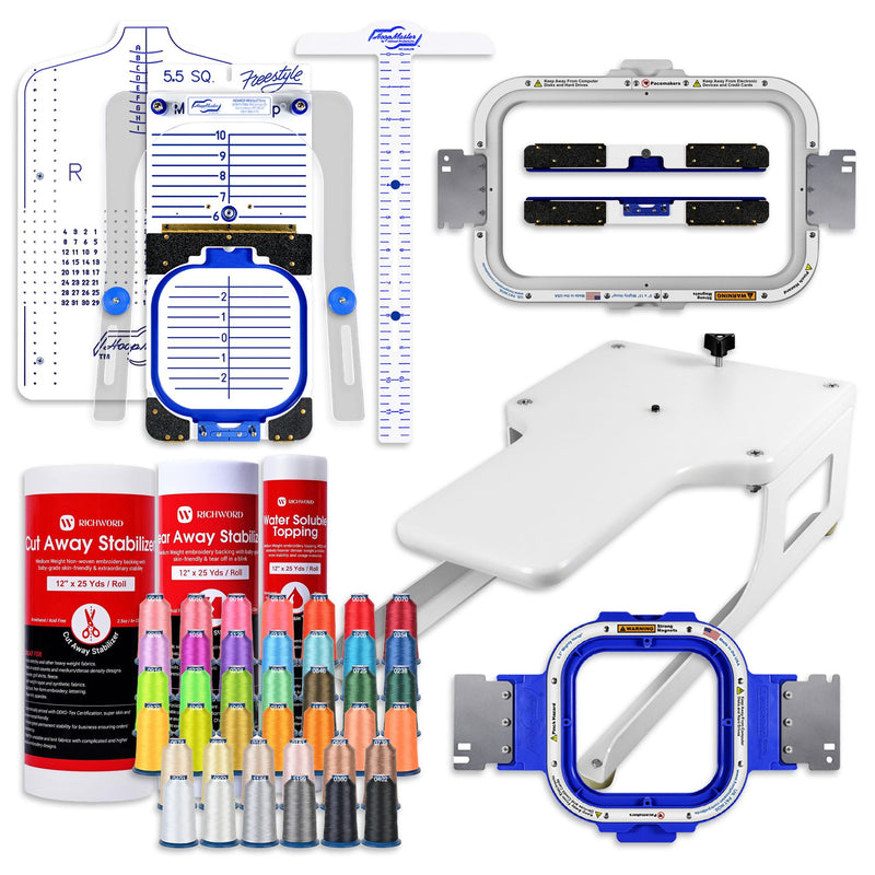 Mighty Hoop 5.5in & 8x13in Deluxe Kit for BAi Embroidery Machines Sewing Accessories Hoop Master
