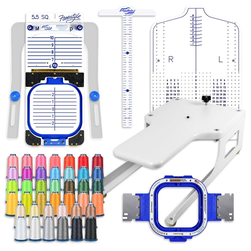 Mighty Hoop 5.5in Hoop Kit with Thread for BAi Embroidery Machines - Swing Design