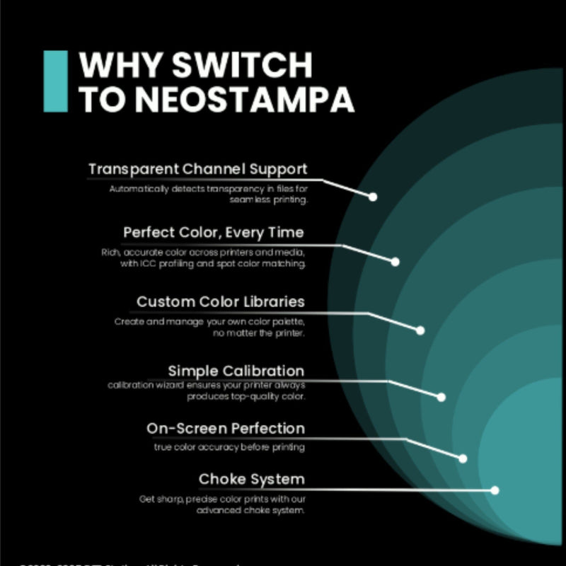 neoStampa RIP Software For Prestige DTF Printers DTF Prestige