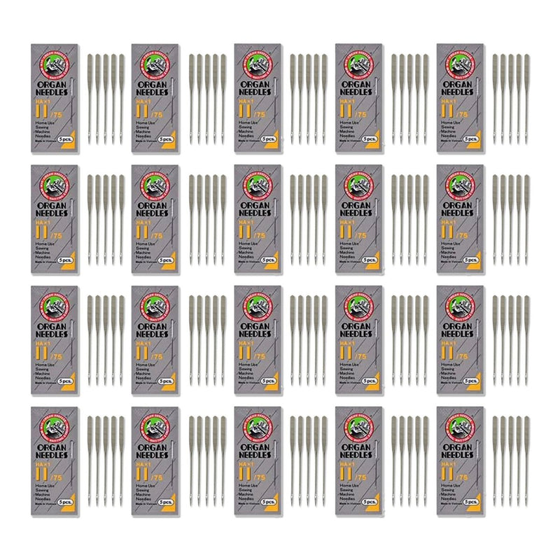 ORGAN HA 75/11 Universal Flat Embroidery Needles - 100 Needles - Swing Design1