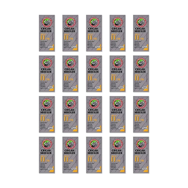 ORGAN HA 75/11 Universal Flat Embroidery Needles - 100 Needles - Swing Design2