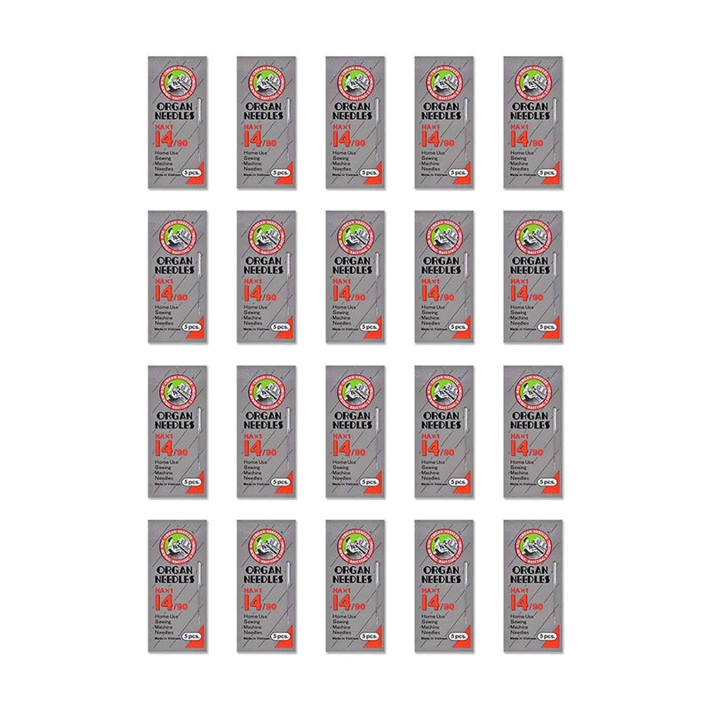 ORGAN HA 90/14 Universal Flat Embroidery Needles - 100 Needles - Swing Design2