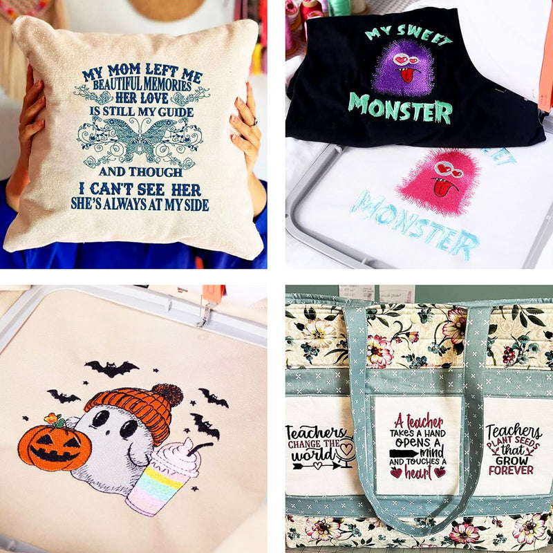 Poolin EOC05 4in x 9.2in Computerized Embroidery Machine For Beginners Brother Sewing Bundle Poolin