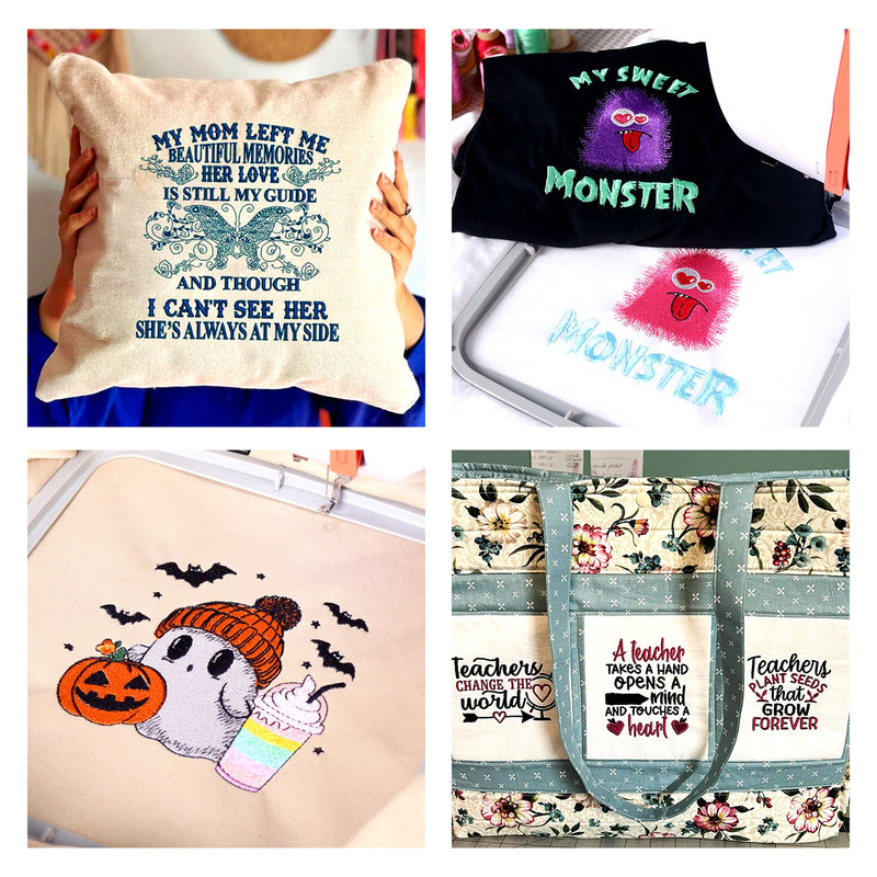 Poolin EOC06 7.9in x 11in Computerized Embroidery Machine For Home Business Brother Sewing Bundle Poolin