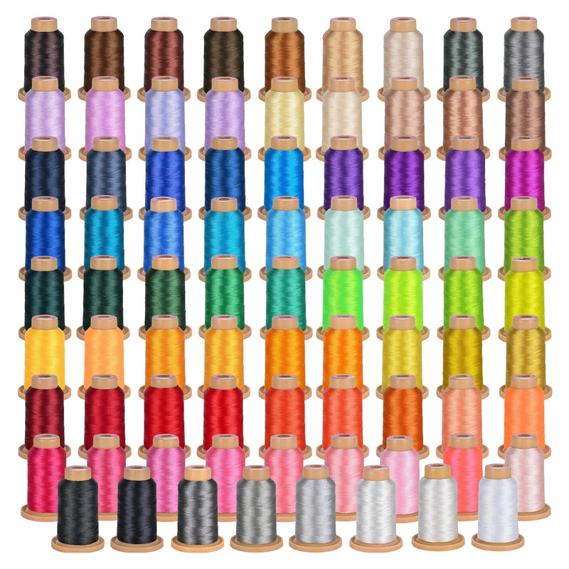 POOLIN EOC06 7.9in x 11in Embroidery Machine & Embroidery Thread Bundle - Red Poolin Embroidery Machines Poolin