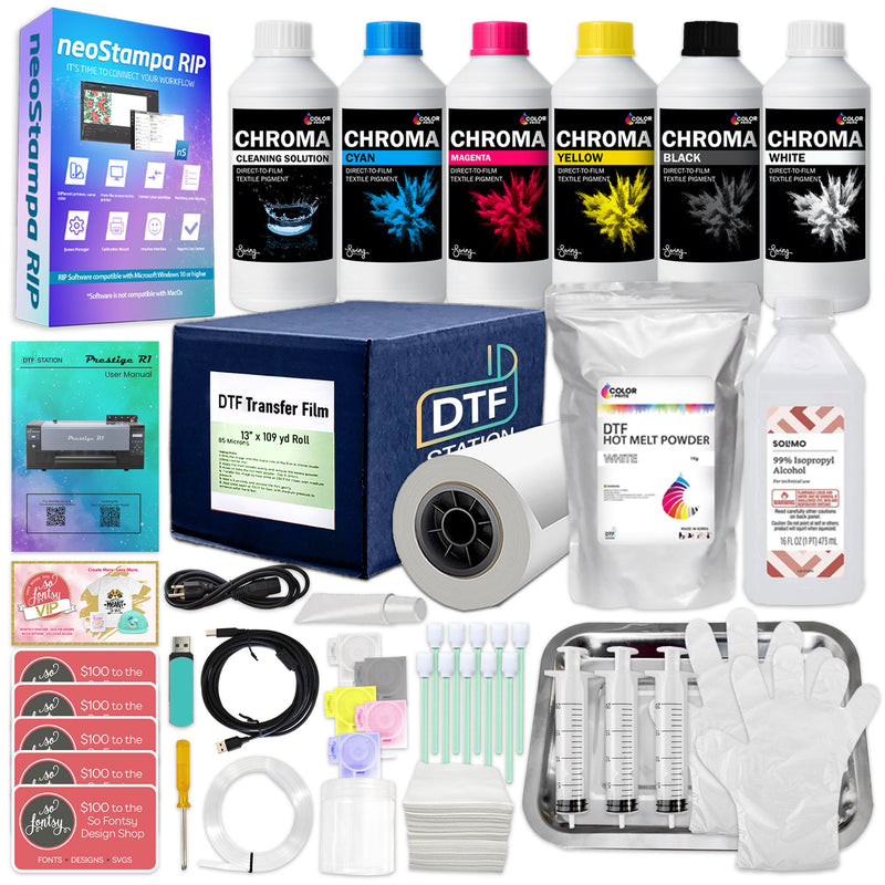 Prestige R1 Direct To Film (DTF) Roll Printer with Inks, Supplies DTF Bundles Prestige