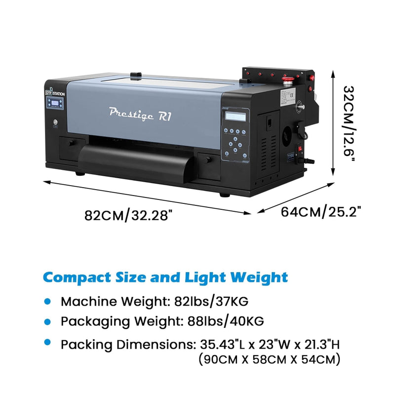 Prestige R1 DTF Roll Printer w/ Miro 13 Inline Shaker & Oven Bundle DTF Bundles Prestige