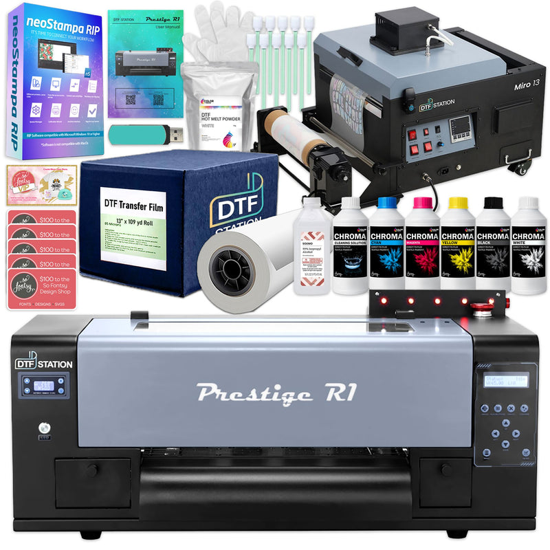 Prestige R1 DTF Roll Printer with Miro 13 Inline Shaker & Oven Bundle DTF Bundles Prestige