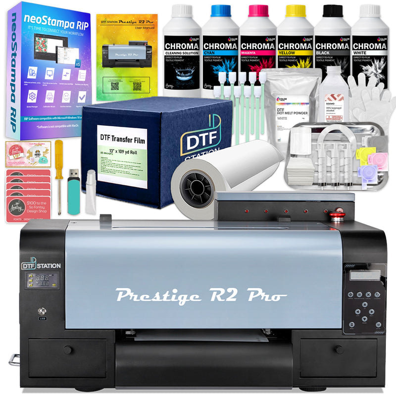 Prestige R2 PRO Direct To Film (DTF) Roll Printer w/ Inks, Supplies DTF Bundles Prestige