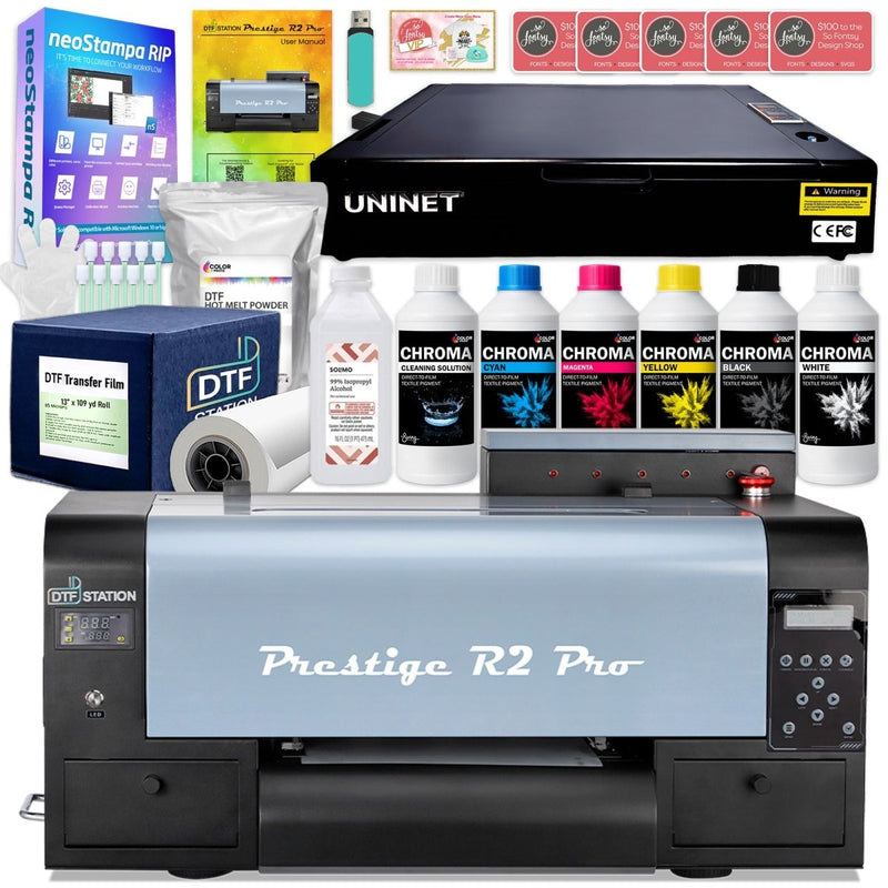 Prestige R2 PRO Direct To Film (DTF) Roll Printer w/ Oven, Filter & Supplies - Swing Design1