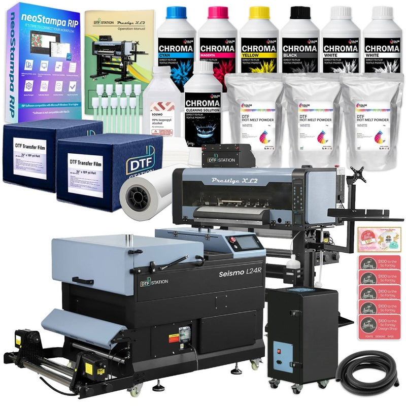 Prestige XL2 Direct To Film (DTF) Printer w/ L24R Oven, Accessories & Training Swing Design 1
