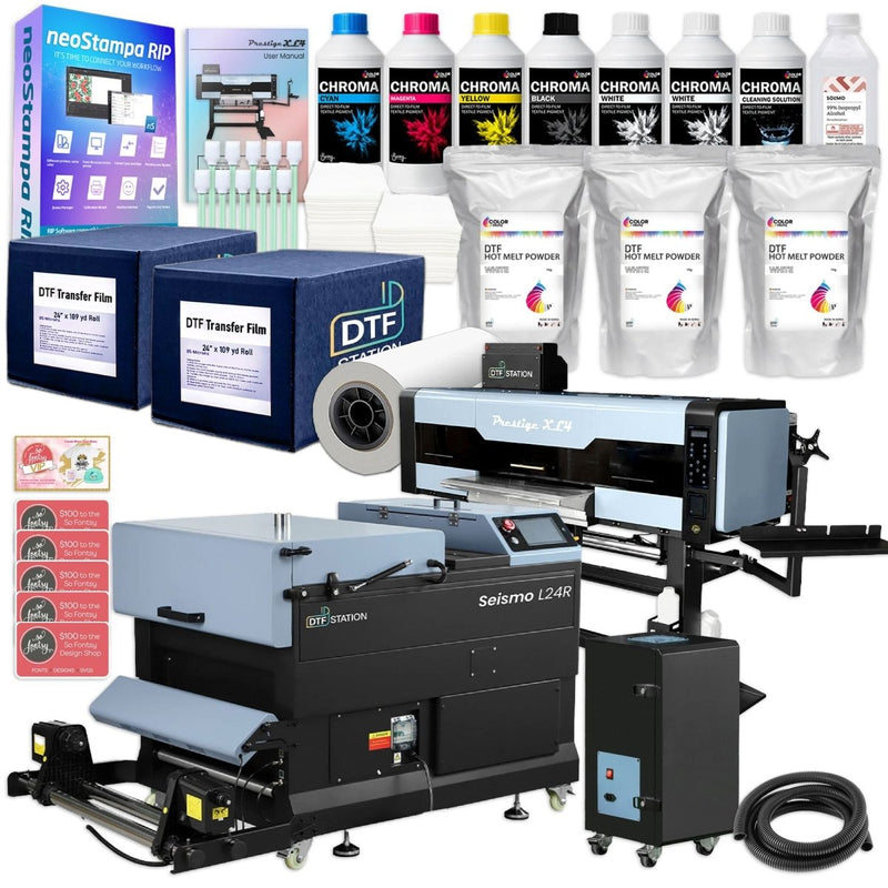 Prestige XL4 DTF Printer & L24R Inline Shaker w/ Accessories & Training - 24" - Swing Design1