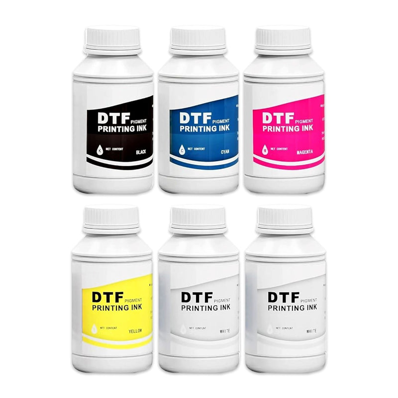 Procolored Direct to Film (DTF) 500ml Ink Set CMYK+WW - New Formula - Swing Design1