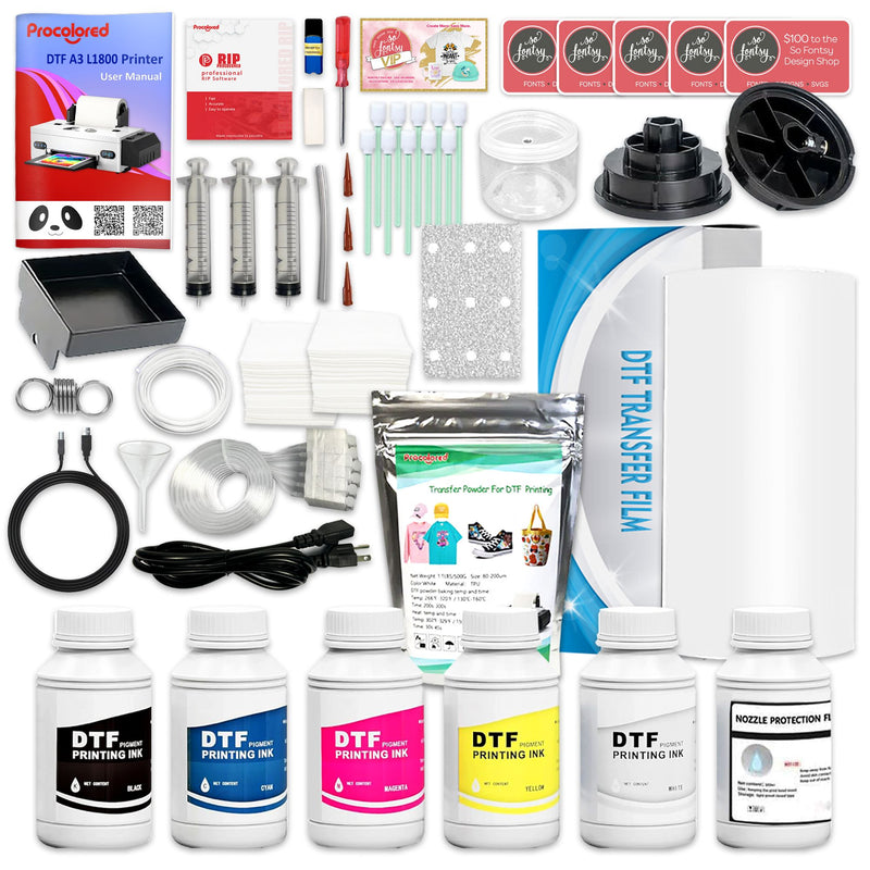 Procolored F13 Direct to Film (DTF) L1800 Roll Printer Bundle - 13in DTF Bundles Procolored