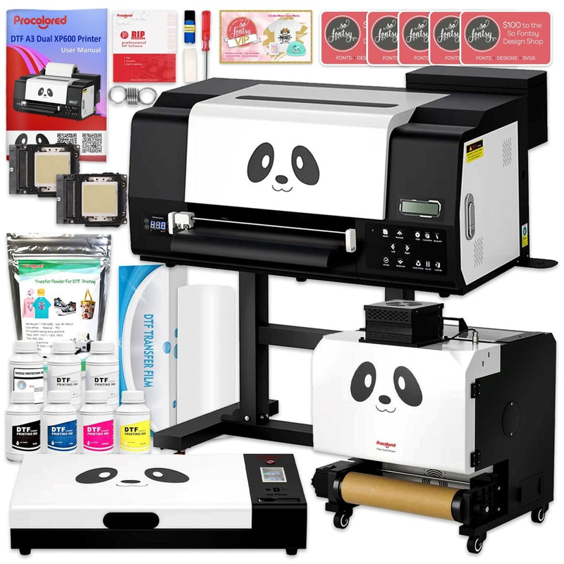 Procolored F13 PRO A3 DTF Roll Printer Business Production Bundle with Stand - Swing Design1