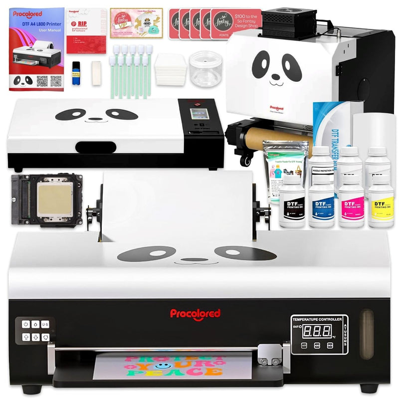 Procolored F8 DTF L800 Roll Printer Business Production Bundle Swing Design 1