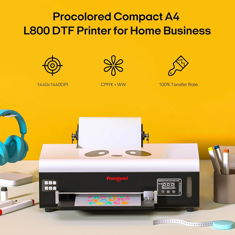 Procolored F8 Panda A4 Roll Direct to Film Printer - 8.2" DTF Bundles Procolored