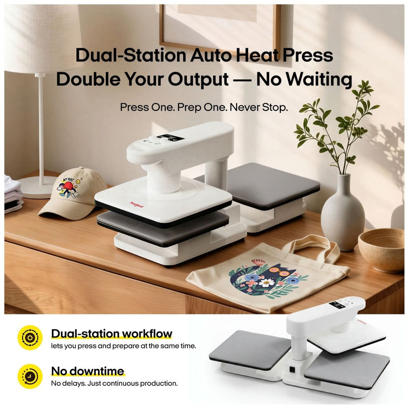 Procolored H15 15in x 15in Auto Open & Close Dual Station Heat Press - Swing Design3