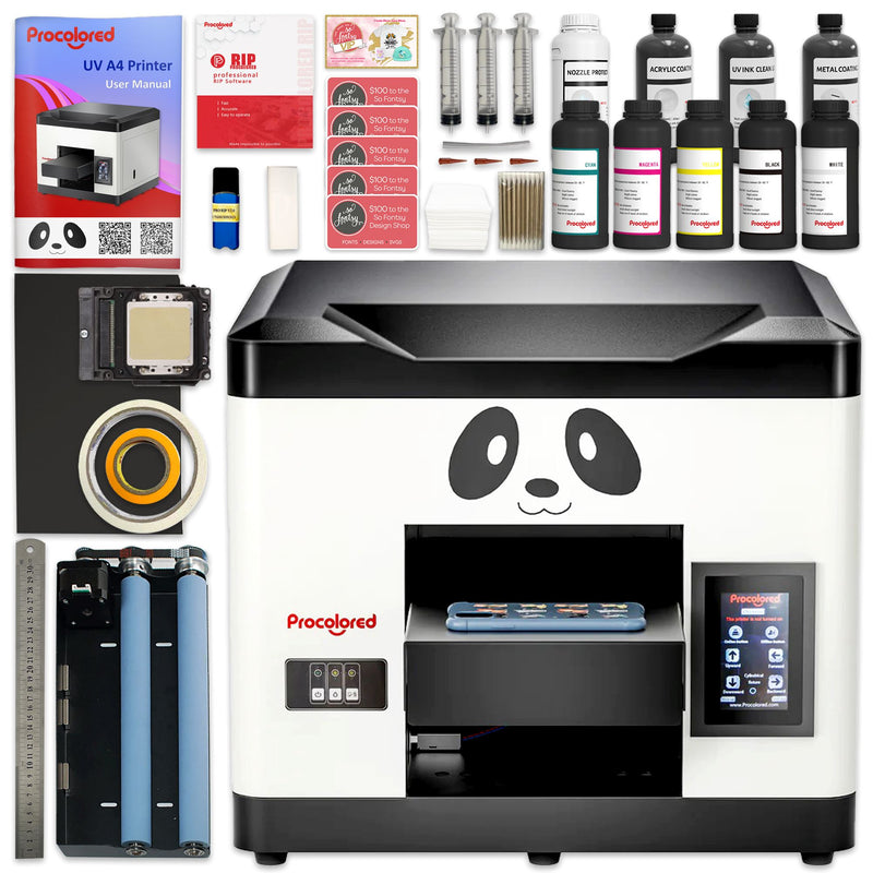 Procolored L800 A4 UV Direct to Object Printer with Cup Spinner Bundle DTF Bundles Procolored